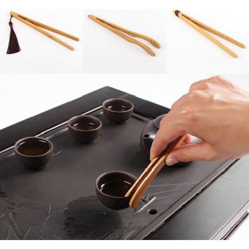 1pc Wooden Tea Tweezer Tea Tongs Bacon Tea Clip Tongs Bamboo Salad Food Salad Sugar Toast Bend Straight Clips Kitchen Teaware