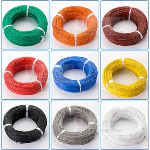 20m/lot 16 18 20 22 24 26 28 30AWG UL multicolor flexible Silicone Cable Soft wire high temperature tinned copper
