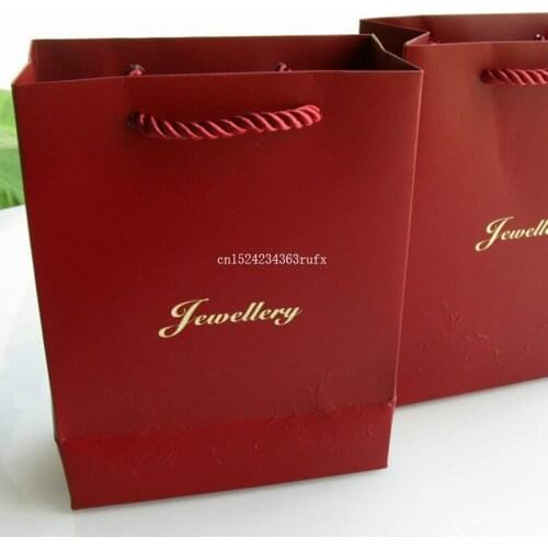 300pcs Jewelry Bags Bracelet Ring Earring Box Paper Gift Bags Small Paper Bag Storage Container 14*7*18cm