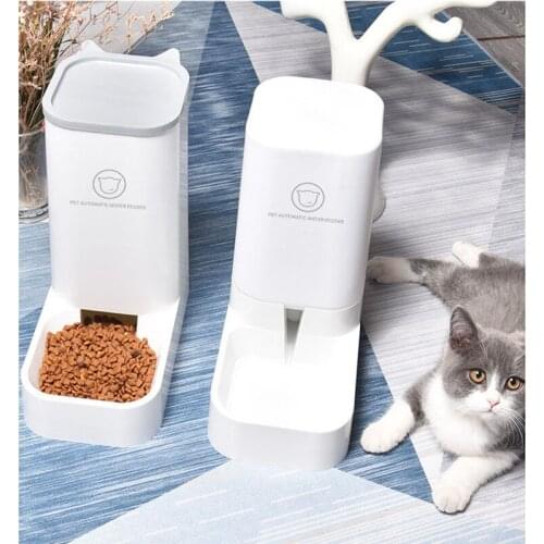Pet Autommatic Water Feeder Device for Small Cat Medium Dog Basin Puppy Food Bowl Cat Accessories Kitten Food Dispenser Products