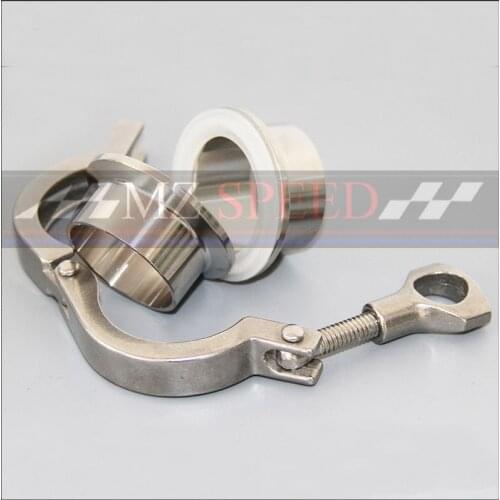 Car accessories 51mm 63mm 57mm 76mm Ferrule OD 304 Stainless Steel Tri Clover Exhaust pipe muffler Fitting Docking collar