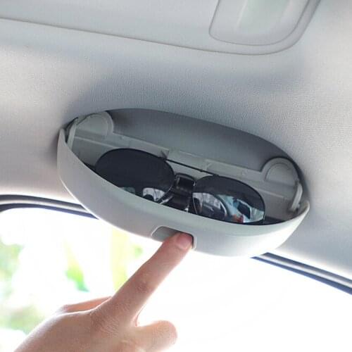 Car Sun Glasses Sunglass Box For VW Polo 9N3 Golf 4 Mk4 Jetta Touran Bora Seat Leon T4 Toledo Sunglasses Case Holder Storage