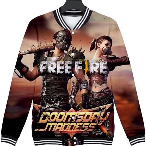 Free Fire Shooting Game 3D Printed Jacket Coat High Quality Hip Hop Sweatshirt Harajuku Oversized Hoodies Brand Jackets Clothes