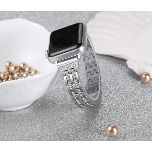 Watch accessories strap for apple watch iwatch band 38mm 40mm 42mm 44mm Series 6/5/4/3/2 Diamond Rhinestone luxury link bracelet