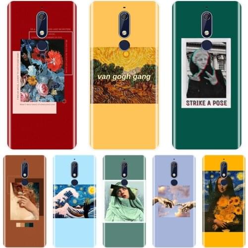 Case For Nokia 7.1 6.1 5.1 3.1 2.1 Plus Yellow Van Gogh Red Soft Silicone Back Cover For Nokia 7.1 6.1 5.1 3.1 2.1 Phone Case