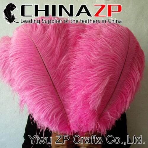 CHINAZP Factory Size 40~45cm(16~18inch) 50pcs/lot Fantastic Decoration Dyed Pink Ostrich Feathers