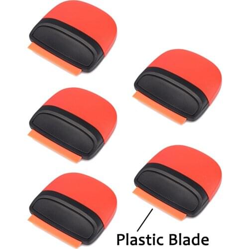 EHDIS 5pcs Vinyl Car Wrap Razor Scraper Plastic Blade Window Glass Ceramic Oven Cleaning Tool Tint Film Sticker Remover Squeegee