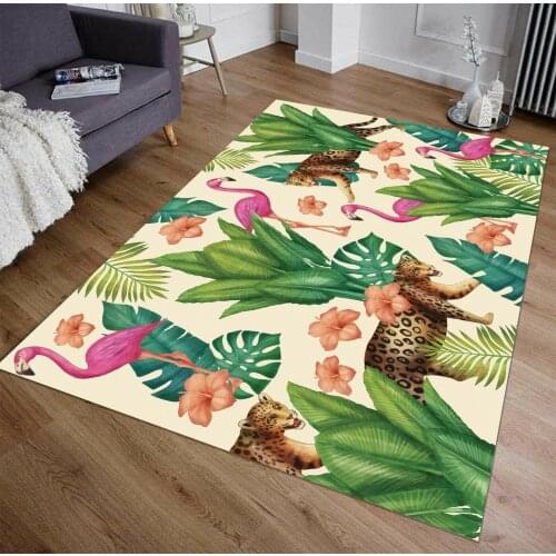 Tropical Animals Patterned Carpet ,Non Slip Floor Carpet,Teens Carpet,Turkish Rug