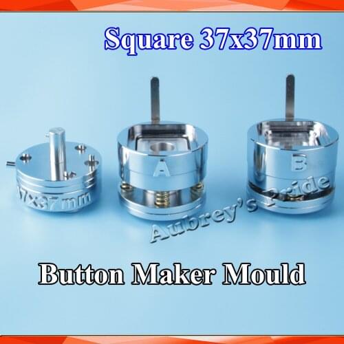 Square 1-1/2x1-1/2"(37x37mm) Interchangeable Die Mould for New Pro Badge Machine Button Maker