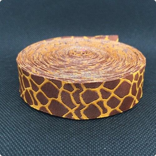 HOT!!! 2015 NEW wholesale 7/8'' 22mm Wide giraffe pattern style Woven Jacquard Ribbon dog chain accessories 10yards/lot