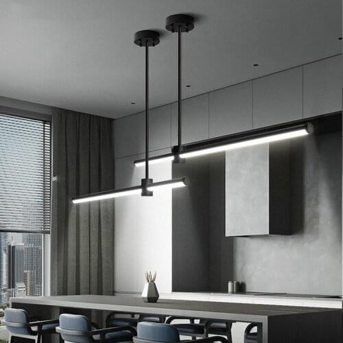 Nordic Minimalist LED Creative Concise Line Pendant Lamp Living Room Loft Dining Modern Office Decorative Hanging Light Fixtures