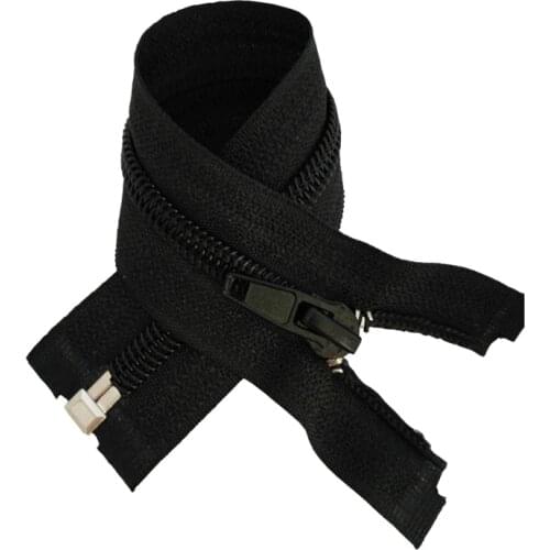 XUNZHE 5Pcs Black 15-180cm Zippers Open End Zipper Nylon Zipper for Sewing Garments Long coat Down Jacket DIY Sewing Accessories