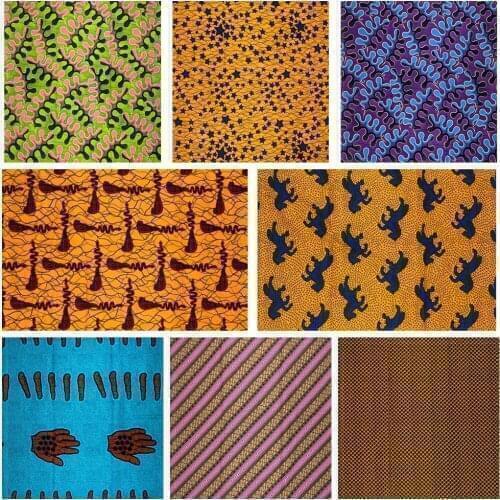 New Design African Ankara Wax Fabric Women Dress Sewing Print Cotton Material Pagne Stuff Textile for Wedding Dresses 6Yards