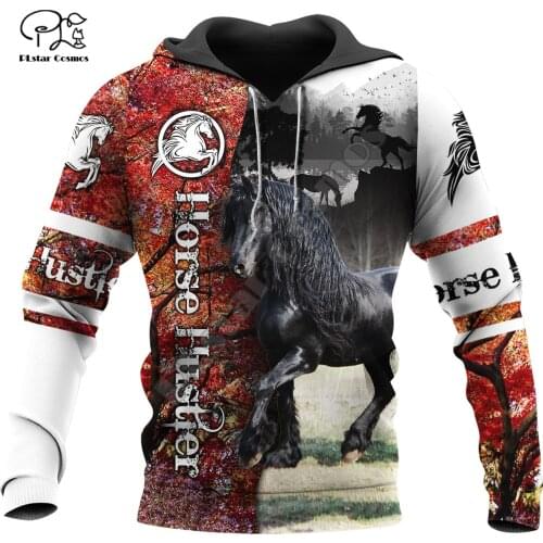 PLstar Cosmos Funny Animal Love Horse Colorful Harajuku NewFashion Tracksuit 3DPrint Men/Women Streetwear Jackets Zip Hoodies 13