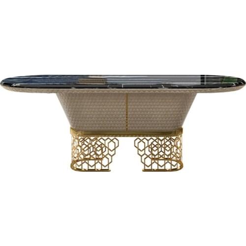 Dining table Hong Kong villa creative dining table chair combination Italian style minimalist furniture customization