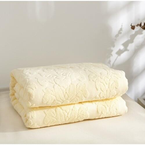 Jacquard Cotton Towel Thread Blanket for Adults Kids Soft Breathable Bedspread Bedclothes Summer Throw Blankets on Sofa/Bed