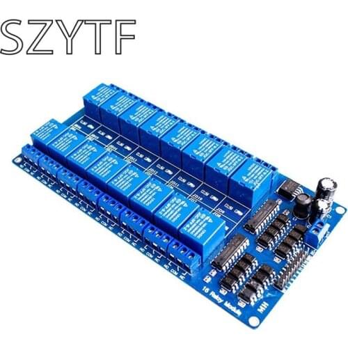 5V 12V 16 channel board relay module with the protective tape LM2596 power optocoupler