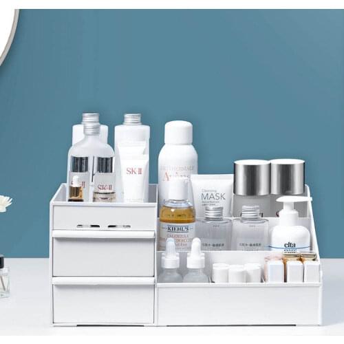 Makeup Organizer For Cosmetic Large Capacity Cosmetic Storage Box Organizer Desktop Jewelry Nail Polish Makeup Drawer Container