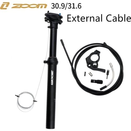 Zoom 30.9 / 31.6mm Height Adjustable Bicycle Dropper Seatpost 100mm Travel Bike Seat Post