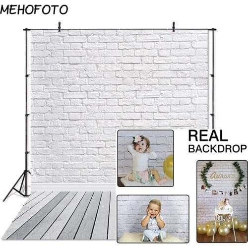 Retro Brick Wall Photo Background Rustic Panel Texture Wood Floor Brick Photography Backdrops Photocall Props for Photo Studio