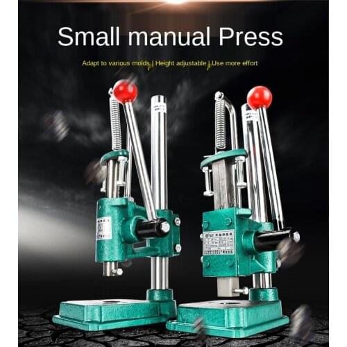 JM-32 Small Manual Punching Press Professional Desktop Hand Punching Machine Height Adjustable Hand Press Square-head/Round-head
