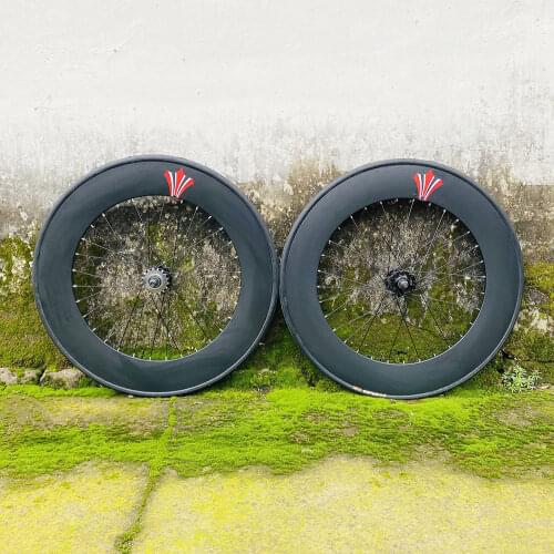 Track Fixie bike wheel rim 90mm with tires 32H hub single speed bike wheelset fixed gear bike Aluminum Alloy