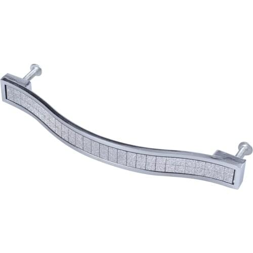 10 x Crystal Furniture Handle Bar Grip Handle Kitchen Cabinet Drawer Door Handles Silver 128mm