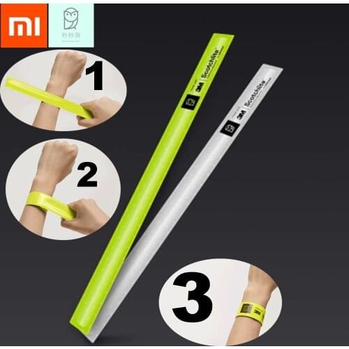 100% Xiaomi Miaomiaoce Reflective Wristband Soft DurableAuto Bending Fluorescent Strap Bands For Night Sight Outside Safe Strap