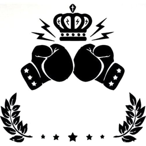 14.9CM*14CM Interesting Boxing championship Sport Silhouette Decor Vinyl Car Sticker S9-0569