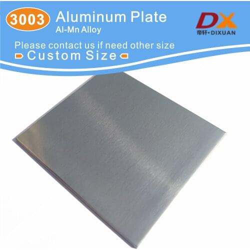 3003 Custom Aluminum Plates Al-Mn Alloy 300mm 200mm 100mm Customizable Size Rust Protection Fluid Container Rustproof Sheets