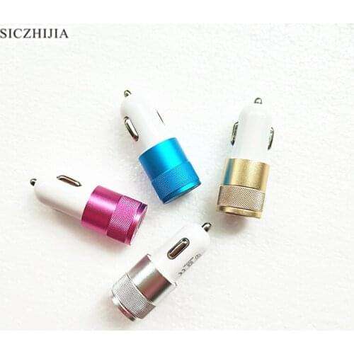 USB aluminum alloy car charger for Peugeot 206 207 208 301 307 308 407 2008 3008 4008