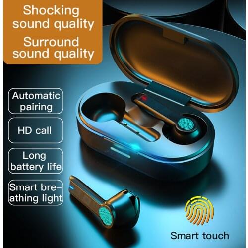 Bluetooth Wireless Headphones With Mic Sports Waterproof TWS Bluetooth Earphones Touch Control Wireless Headsets Earbuds Phone