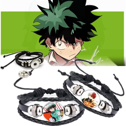 My Hero Academia Bracelet Boku No Hero Midoriya Izuku Bakugou Todoroki Shoto Midoriya Cosplay Prop Weave Bracelets Jewelry