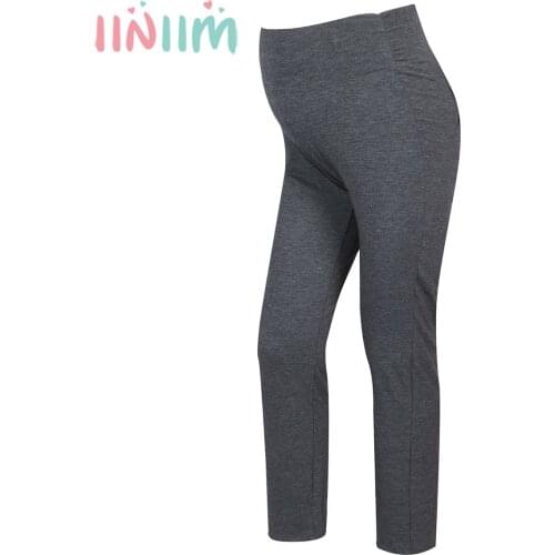 Women Maternity Pants Straight Loose Lounge Pants Breathable Cotton Pregnancy Trousers Pregnant Women Yoga Sport Trousers