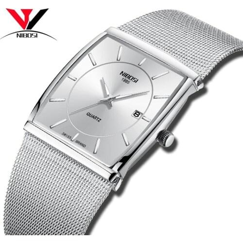 Horloges Mannen Horloge Luxe Merk 2018 NIBOSI Hot Sale Mens Watches Dress Classic Analog Quartz Wristwatch Square Watch For Men