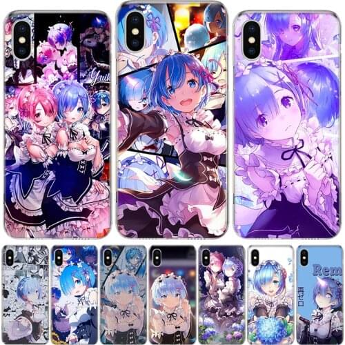Anime ReZERO Ram Rem Phone Case For iphone 12 MIni 11Pro MAX XS 8 7 6 6S Plus X 5 5S SE XR SE 2020 Cover Shell Coque