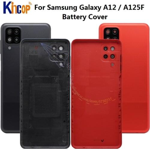 For Samsung Galaxy A12 A125 Battery Back Cover Door Rear Housing Case Assembly Repair Parts For Samsung A12 A125F Back Housing