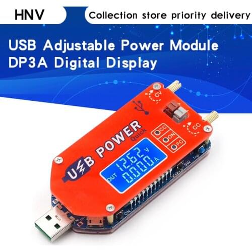 DP3A Digital display USB adjustable power module DC 1-30V 15W QC 2.0 3.0 FCP Quick charge laboratory power supply regulador