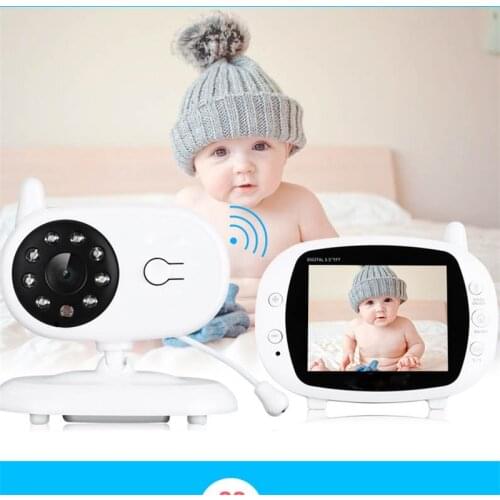 Baby Digital Camera Two Way Talkback Audio Temperature Sensor Wireless 3.5 inch LCD Video Baby Monitor Camera with Night Vision