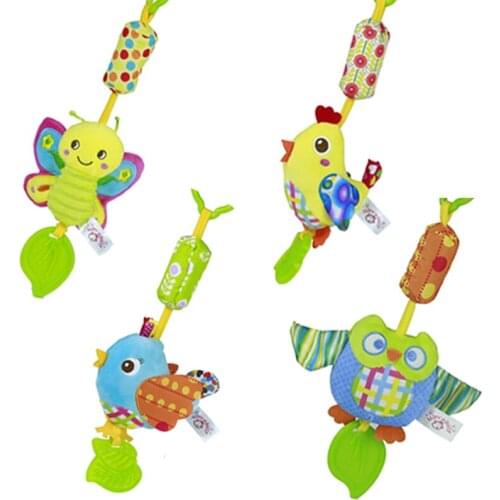 Baby Soft Stuffed Animal Rattle Toy Ring Bell Bird Butterfly Doll Brinquedos 38cm