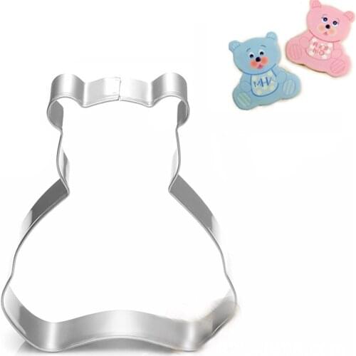 Childrens day Bear Egg Cookie Cutter Tools Stamp Mold Stainless Steel Cake Tools Kitchen Baking Fondant Set Baby Birthday party