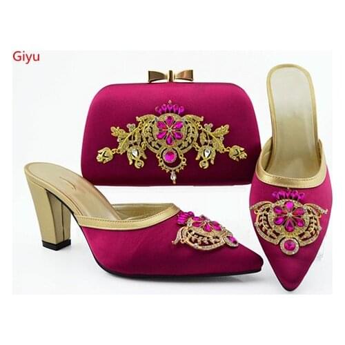 Doershow Shoes with Matching Bags 201 African beautiful Shoe and Bag Set Italian Design African Shoes and Bag Set!!!HVC1-34