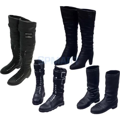 Pack of 4 Pairs 1/6 Scale Long Boots Shoes for 12'' Female Figure Kumik CY Girls Accessories