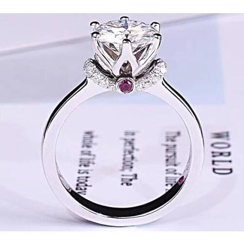 D VVS1 1ct moissanite Beautiful thread ring, 925 Sterling Silver Diamond ring. Fashion jewelry,Small Diamonds