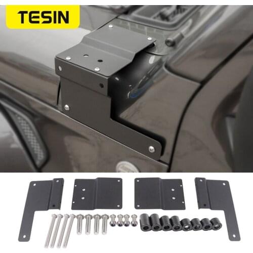 TESIN LED Light Bracket for Jeep Wrangler JL 2018 2019 Car Lamp A-Pillar Light Frame Holder Accessories for Jeep Wrangler JL