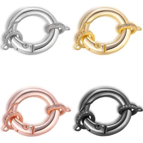 Copper Sailor Clasps Connector Fit Charm Bracelets And Clasps DIY Jewelry Making Findings Round Clavicle Necklace Handmade Clasp