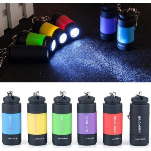 2pcs Multicolor Mini Torch USB Rechargeable Flasshlight Small Pocket Flash Light Portable Hand Lamp Waterproof Outdoor Hand Lamp