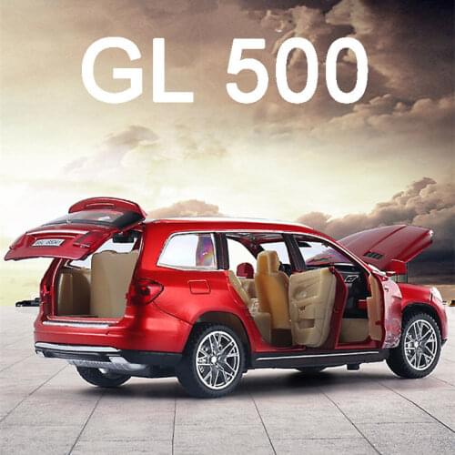 1/32 GL-CLASS GL500 Alloy Diecast Toy SUV Model Metal High Simulation Car Model With 6 Doors Sound Light Collection Gift For Boy