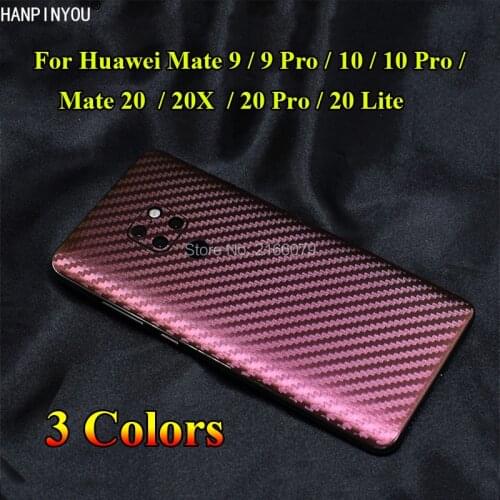 For Huawei Mate 9 10 20 30 Pro X 20X Lite 3D Gradient Carbon Fiber Rear Back Cover Rear Decal Skin Protective Sticker Protector