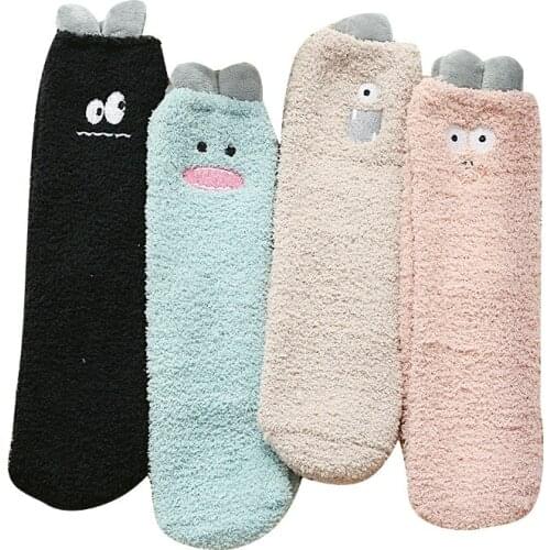 2021 Thick Warm Women Cute Cotton Sock Stereoscopic Animal Female With Short Socks Casual Soft Funny New Years Gift